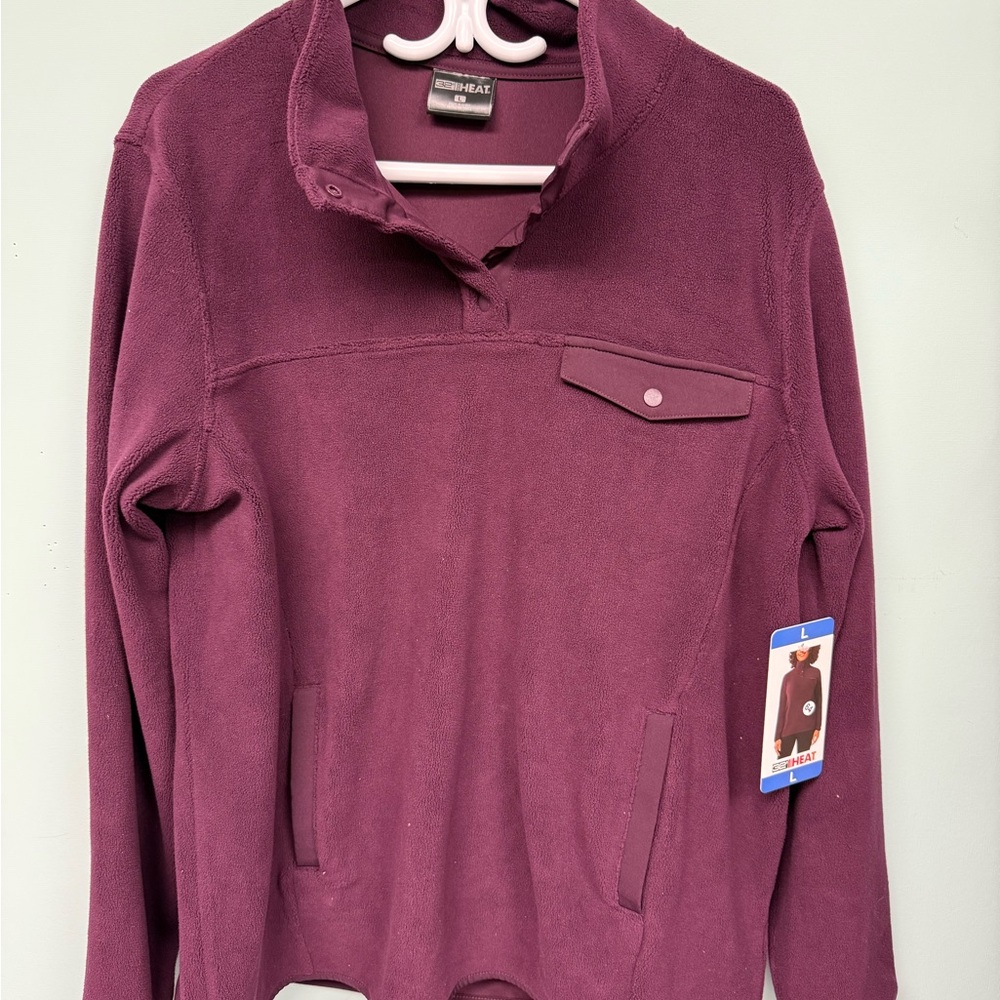 32 Degrees Plum Quarter-Zip Fleece